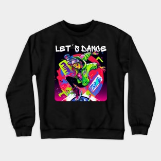 Woman In Graffiti Look Dancing In Disco 2 Crewneck Sweatshirt